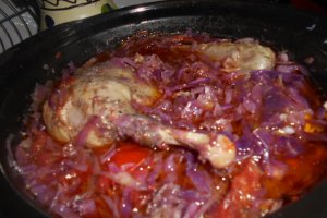 Pulpe de rata cu varza rosie la slow cooker Crock Pot
