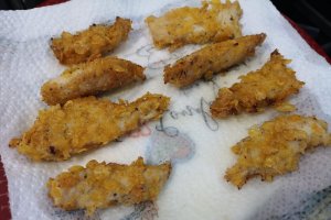 Mini snitele crispy, cu fulgi de porumb