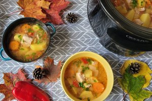Cotlet de porc cu legume la slow cooker Crock Pot