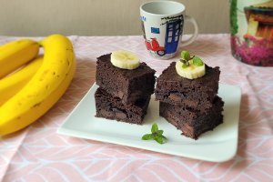 Desert banana coffee brownie