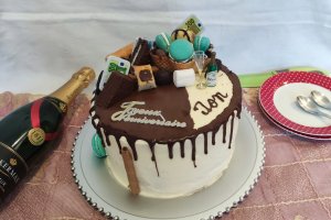 Desert tort cu ciocolata si afine