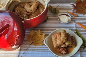 Sarmale cu varza dulce la vasul ceramic Crock Pot