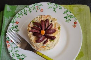 Salata de legume cu piept de pui, varianta light