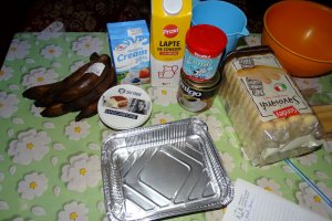 Desert prajitura indecisa cu banane si ness