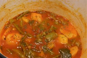 Mancare greceasca de fasole verde (Fasolakia)