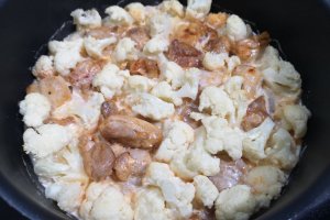 Conopida cu carne de pui, gratinate la cuptor