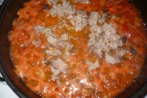 Budinca de mamaliga cu ficatei si ciuperci
