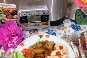 Piept de pui impanat, la  Multicooker 5 in 1 Digital 5,6 l Crock Pot-reteta nr.1900