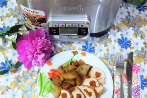 Piept de pui impanat, la  Multicooker 5 in 1 Digital 5,6 l Crock Pot-reteta nr.1900
