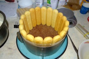 Desert tort cu iaurt, mascarpone si piersici