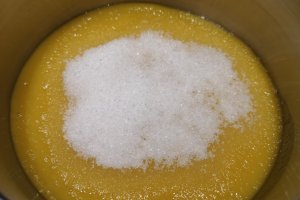 Desert prajitura cu mango si fructul pasiunii