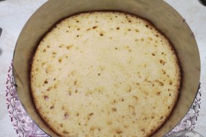 Desert tort cu crema namelaka de mure si ciocolata