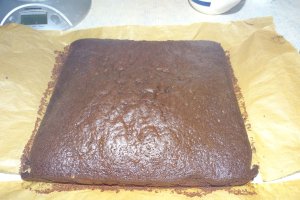 Desert prajitura cu ciocolata si frisca ( reteta nr.900 de dulciuri)