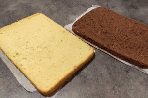 Desert prajitura aniversara cu mousse de cirese si ciocolata alba