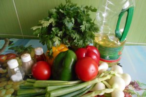 Mazare cu rasol afumat si legume, la tigaie