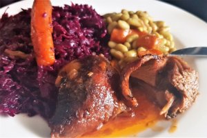 Spata de miel confiata in cidru