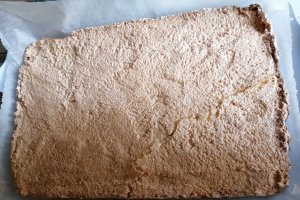 Desert prajitura cu blat din cocos si crema de vanilie
