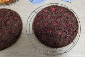 Desert tort cu mascarpone si jeleu de cirese