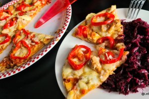 Pizza rapida cu aluat din tortillas