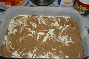 Desert prajitura marmorata cu caise