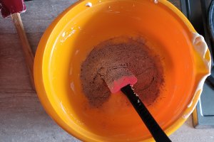 Desert prajitura cu crema de cocos si blaturi in doua culori