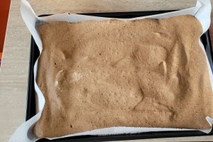 Desert prajitura cu crema de cocos si blaturi in doua culori