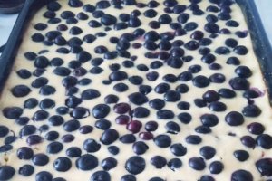 Desert prajitura cu branza de vaci si afine
