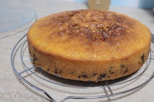 Reteta de tort cu blat umed cu afine, mascarpone si jeleu de capsuni