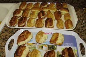Eclere umplute cu crema de cremes