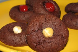 Thumbprint chocolate cookies