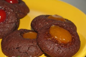 Thumbprint chocolate cookies