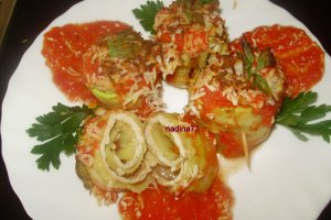 Rulouri de dovlecei gratinati