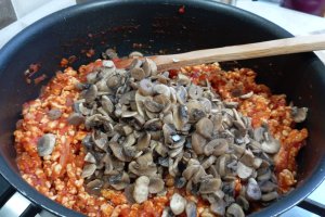 Reteta de lasagna cu carne de curcan, ciuperci si spanac