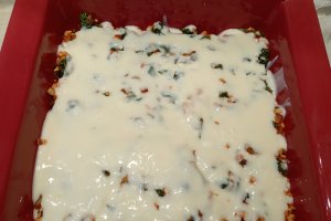 Reteta de lasagna cu carne de curcan, ciuperci si spanac