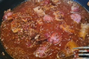 Reteta de spanac la tigaie cu hrisca si carne de porc