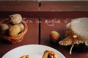 Prajitura cu magiun si nuci, o bunatate frageda si gustoasa