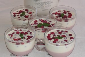 Panna Cotta cu zmeura  - Deliciu fin si cremos