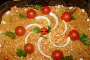 Salata  de vinete cu ardei rosu copt