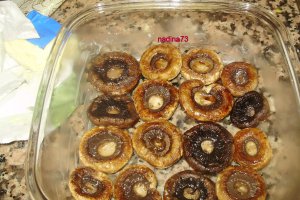 Ciuperci gratinate cu orez si mozzarella