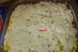 Ciuperci gratinate cu orez si mozzarella