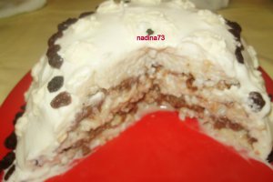 Tort de orez cu budinca caramel