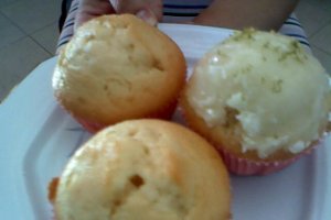 Muffins de vanilie.