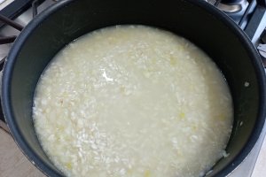 Somon cu orez cremos, cu parmezan - Reteta usoara si gustoasa
