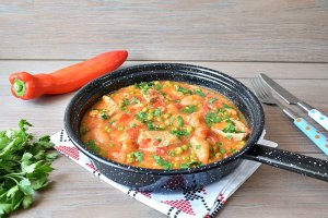 Muschiulet de porc cu gnocchi si mazare - Reteta savuroasa