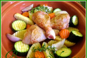 Tajine de pui cu legume