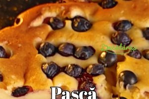 Pasca fără aluat cu mascarpone și afine – desert cremos pentru Paște