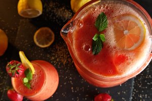 Limonadă cu căpșuni și mango - Savuroasă și răcoritoare